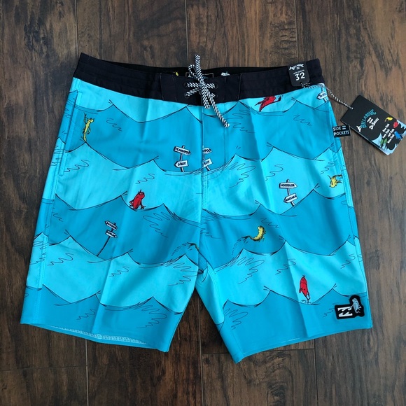 Billabong Dr Seuss OneFish TwoFish Boardshort Aqua - Picture 4 of 16